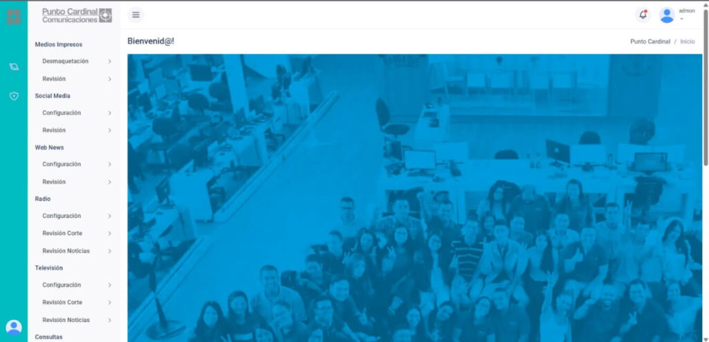 Screenshot WebApp Punto Cardinal 1