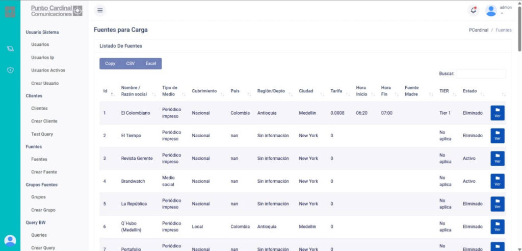 Screenshot WebApp Punto Cardinal 3